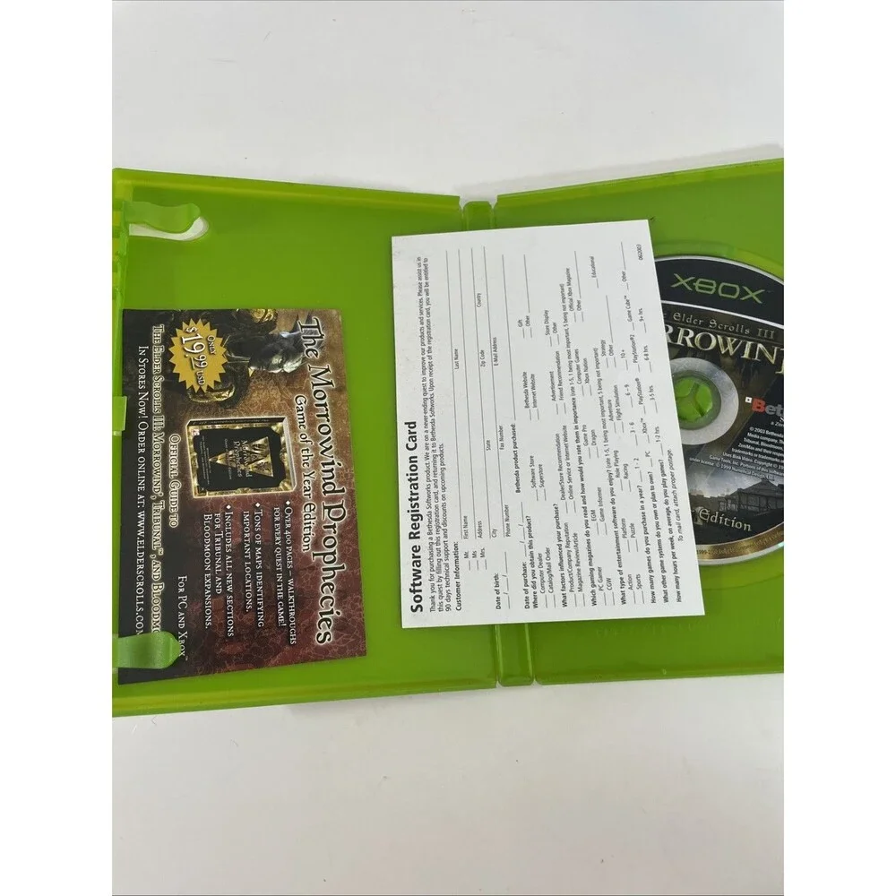 Elder Scrolls III: Morrowind -- Game of the Year Edition (Microsoft Xbox, 2003)